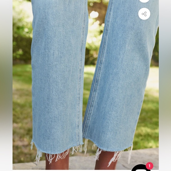 Frank & Eileen Monaghan Mom Jeans in 1990 Wash sz 30 29 raw hem - Picture 3 of 9